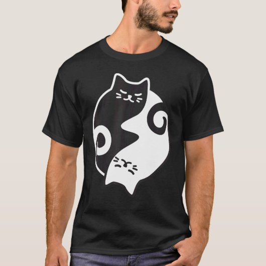 Yin Yang Cat Yoga Meditation Workout Mama T-Shirt (Vorderseite)