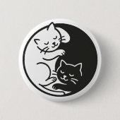 Yin Yang Cats Button (Vorderseite)