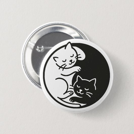 Yin Yang Cats Button (Vorne & Hinten)