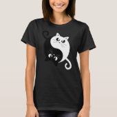 Yin Yang Cats Funny Niedlich Kittens Ying Yang T-Shirt (Vorderseite)