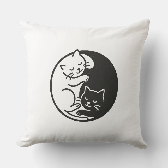 Yin Yang Cats Kissen (Vorderseite)