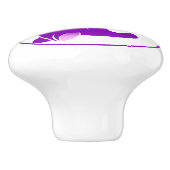 Yin Yang Cats Lila Decor Keramikknauf (Seitenansicht)