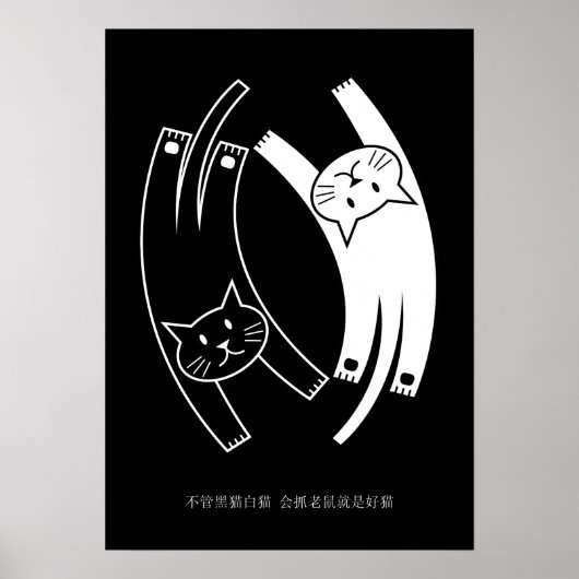 Yin & Yang Cats Poster (Chinesisch-Mandarin) (Vorne)