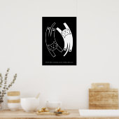 Yin & Yang Cats Poster (Englisch) (Küche)