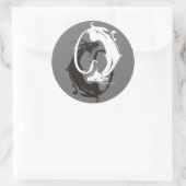 Yin Yang Cats Runder Aufkleber (Tasche)
