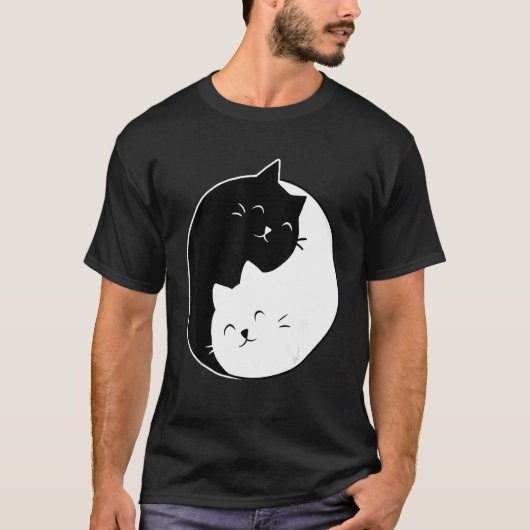 Yin Yang Cats T-Shirt (Vorderseite)