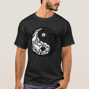 Yin Yang Cats Yin Yang Symbol Black and White Ca T-Shirt