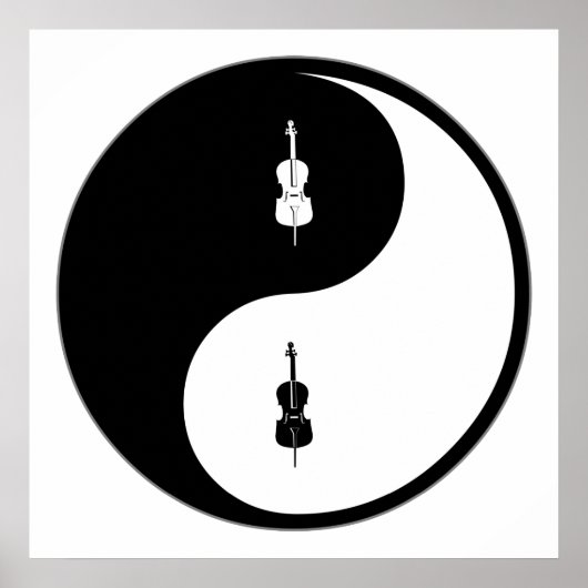 Yin Yang Cello Poster (Vorne)