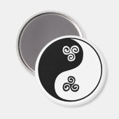 Yin Yang Celtic Tri Spiral Magnet (Vorderseite/Rückseite)