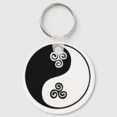 Yin Yang Celtic Tri Spiral Schlüsselanhänger (Vorderseite)