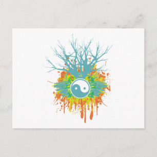 Yin Yang Chaos Postkarte