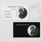 Yin Yang Chinese Dragon Business Card Visitenkarte (Vorne/Hinten)