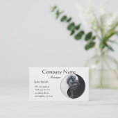 Yin Yang Chinese Dragon Business Card Visitenkarte (Stehend Vorderseite)