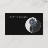 Yin Yang Chinese Dragon Business Card Visitenkarte (Rückseite)