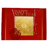 Yin Yang Chinese Pig New Year 2019 Große Geschenkt Große Geschenktüte (Rückseite)
