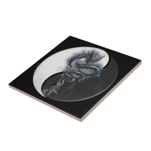 Yin Yang chinesische Drache-Fliese Fliese (Seite)