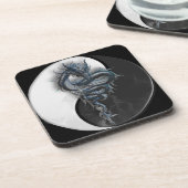 Yin Yang chinesische Drache-Korken-Untersetzer Untersetzer (Linke Seite)