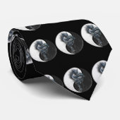 Yin Yang chinesische Drache-Krawatte Krawatte (Gerollt)