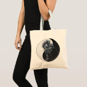 Yin Yang chinesische Drache-Taschen-Tasche Tragetasche (Vorderseite (Produkt))