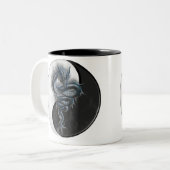 Yin Yang chinesische Drache-Tasse Zweifarbige Tasse (Vorderseite Links)