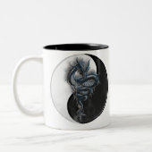 Yin Yang chinesische Drache-Tasse Zweifarbige Tasse (Links)