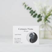 Yin Yang chinesische Drache-Visitenkarte Visitenkarte (Stehend Vorderseite)