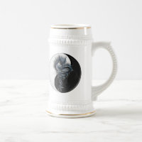 Yin Yang chinesischer Drache Stein