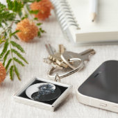 Yin Yang chinesisches Drache-Quadrat-Schlüsselring Schlüsselanhänger (Seite)