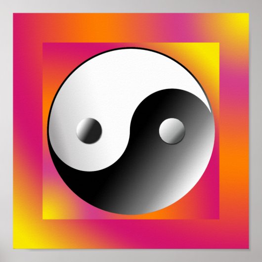 Yin Yang Chinesisches Symbol Poster (Vorne)