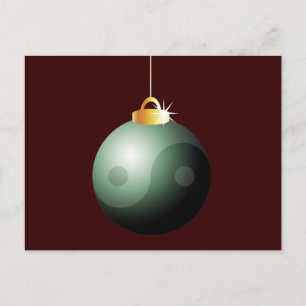 Yin Yang Christmas Ball Feiertagspostkarte