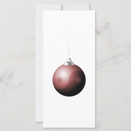 Yin Yang Christmas Ball in Red (Vorderseite)