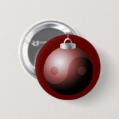 Yin Yang Christmas Ball in Red Button (Vorne & Hinten)
