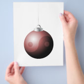 Yin Yang Christmas Ball in Red Flyer (Hand)