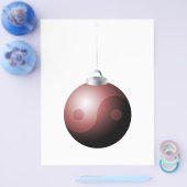 Yin Yang Christmas Ball in Red Flyer (Einzeln)
