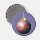 Yin Yang Christmas Ball in Red Magnet (Vorderseite/Rückseite)