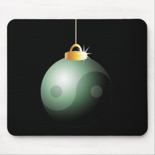Yin Yang Christmas Ball Mousepad