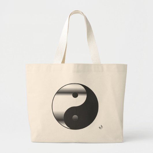 Yin Yang Chrom Jumbo Stoffbeutel (Vorne)