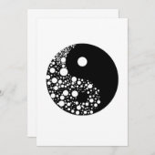 Yin Yang Circles Black and White Harmony Zen Gesch Einladung (Vorne/Hinten)