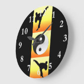 Yin Yang Clock Große Wanduhr (Winkel)