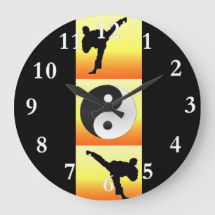 Yin Yang Clock Große Wanduhr