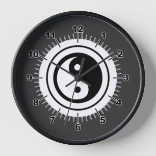 Yin Yang Clock Uhr