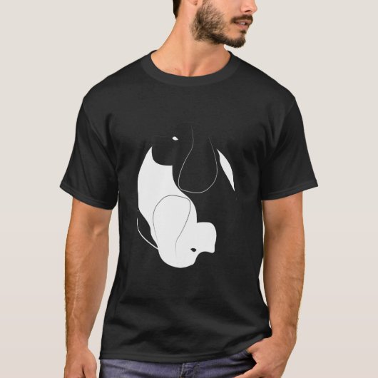 Yin Yang Cocker Spaniel Funny Dog Symbol Zen T- T-Shirt (Vorderseite)