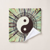 Yin Yang Color Splash Badhandtuch Set (Waschlappen)