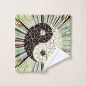 Yin Yang Color Splash Badhandtuch Set (Waschlappen)