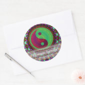 Yin Yang Colorama Buchzeichen Sticker (Umschlag)