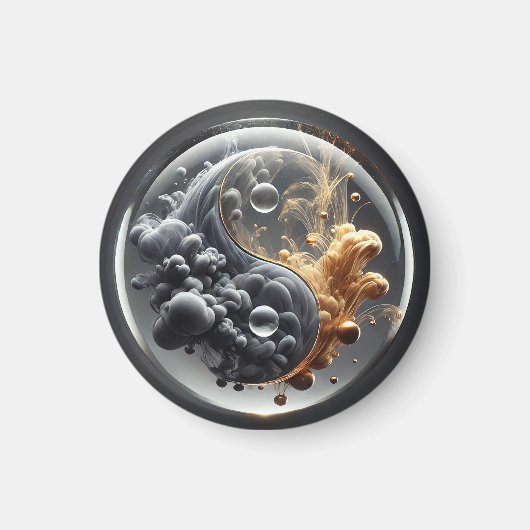 Yin Yang Concept with Fluid Patterns Magnet (Vorne)