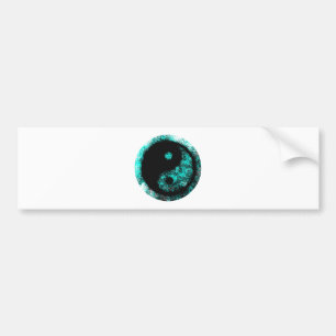 Yin Yang Cyan Black The MUSEUM Zazzle Geschenke Autoaufkleber