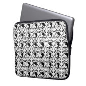 Yin Yang Damast Laptopschutzhülle (Vorderseite Links)