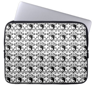 Yin Yang Damast Laptopschutzhülle