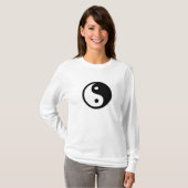Yin Yang Damen-lange Hülse T-Shirt (Vorne ganz)